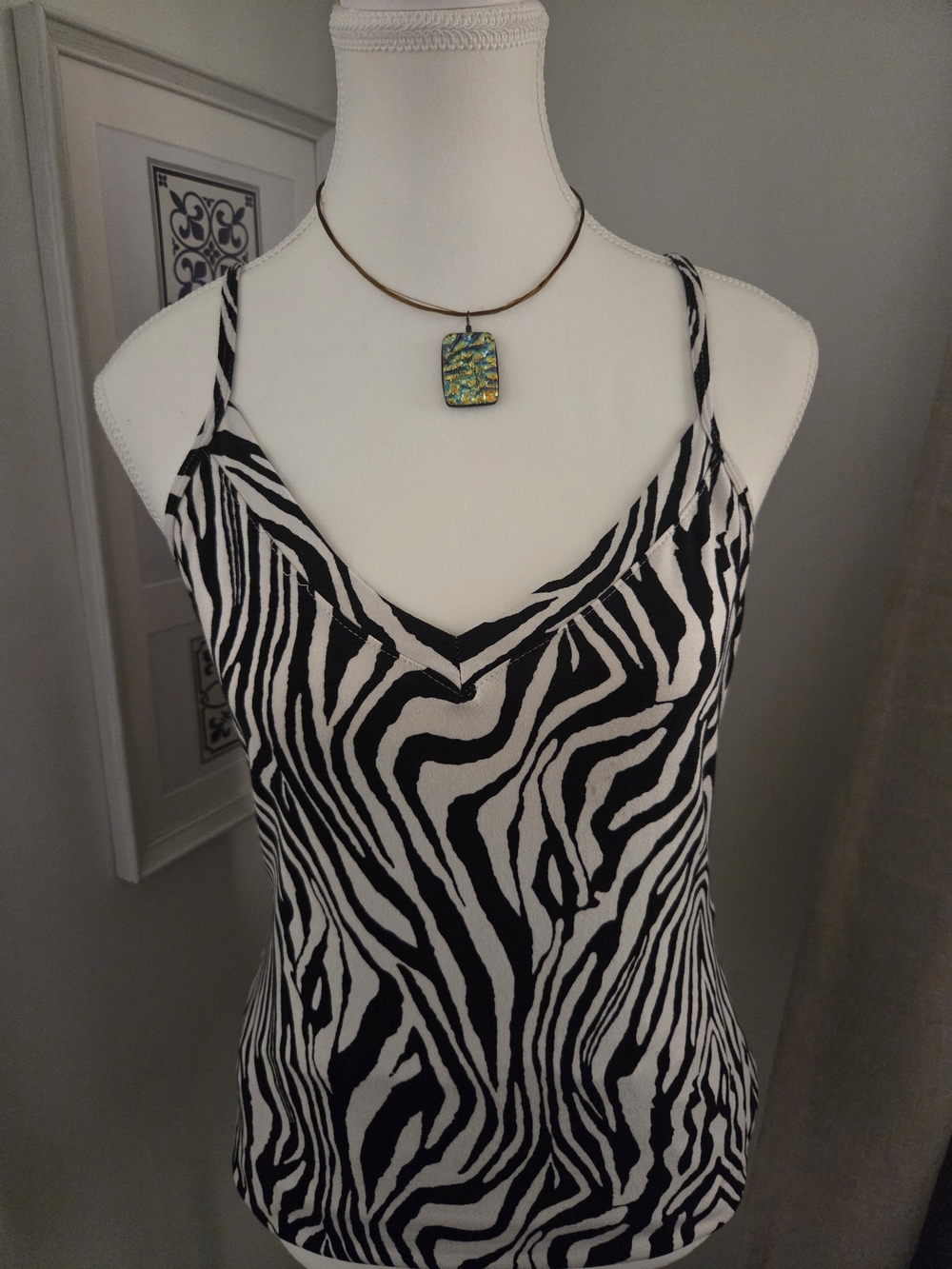 Zebra Camisole Dress / Slinky, Convertible Piece - Top Or Dress